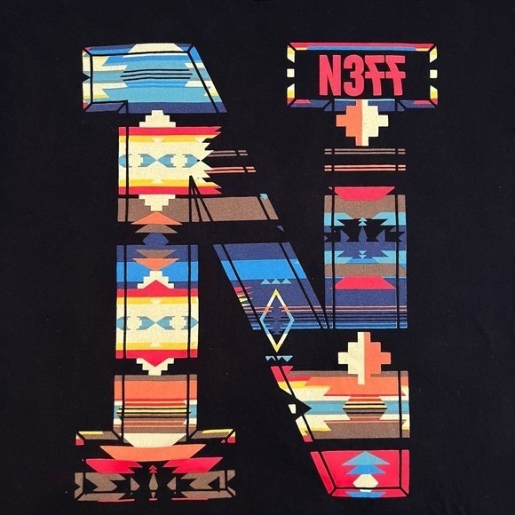 Neff Mac Miller T-Shirt Mens Large Black Graphic Tee Southwestern Tribal N3FF - Picture 2 of 6